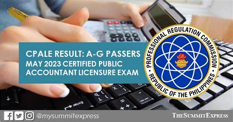 cpale may 2023 results|May 2023 CPA Board Exam Results, CPALE List of Passers.